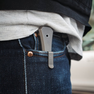 Big Idea Design - AUX MFG Ti Pocket Bowie Fixed Blade - KOHEZI