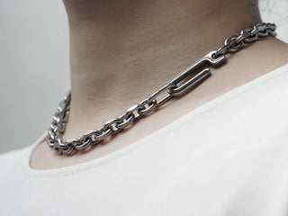 Drilling Lab - Framework Necklace|FR-N01|Matte Steel - KOHEZI