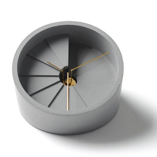22STUDIO - 4th Dimension Table Clock (Gold/Grey) - KOHEZI