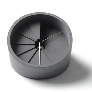 22STUDIO - 4th Dimension Table Clock (Silver/Dark Grey) - KOHEZI