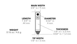 Big Idea Design - Mini Titanium Pry Bar - KOHEZI