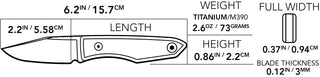 Big Idea Design - Ti Lookout Fixed Blade - KOHEZI