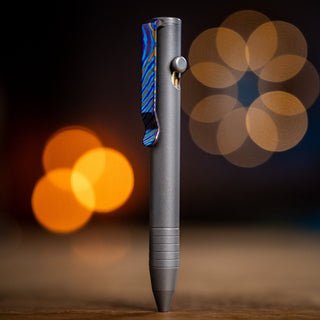 Big Idea Design - Titanium Damascus CNC Milled Pocket Clip - KOHEZI