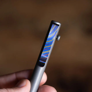 Big Idea Design - Titanium Damascus CNC Milled Pocket Clip - KOHEZI