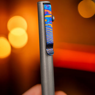 Big Idea Design - Titanium Damascus Pen Clip - KOHEZI
