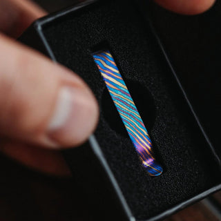 Big Idea Design - Titanium Damascus Pen Clip - KOHEZI