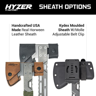 Exceed Designs - KYDEX Moulded HYZER Hatchet Sheath (Black) With Molle/Belt Clip - KOHEZI