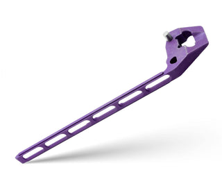 Exceed Designs - TiRant ULTRA Full-Length SKELETON MILLED ‘Integral-Like’ Back Spacer PRY BAR (Purple Haze 6AL-4V Titanium) - KOHEZI