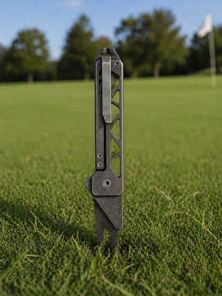 Exceed Designs - TiRant ULTRA HotSwap™ 1.5MM Premium Titanium Golf Divot Tool (Jet - Black PVD 6AL - 4V Titanium) - KOHEZI