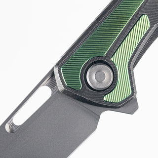 Tactile Knife Co. - Archer Inlay (Textured Titanium Green Anodized) - KOHEZI