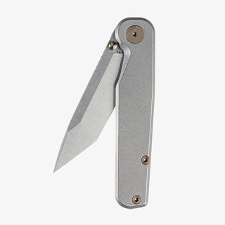 Tactile Knife Co. - Stonewashed + Bronze Rockwall Thumbstud Tanto - KOHEZI