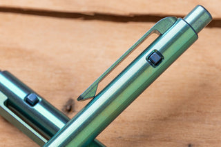 Tactile Turn - Green Dual Tone Ano Side Click Pen - KOHEZI