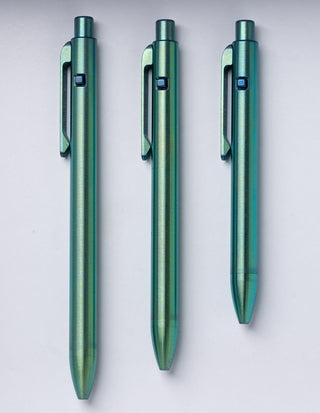 Tactile Turn - Green Dual Tone Ano Side Click Pen - KOHEZI