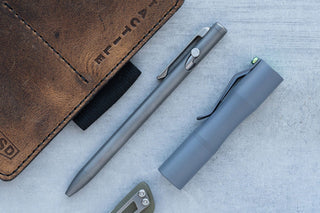 Tactile Turn - Slim Bolt Action Pen (Stonewashed Titanium) - KOHEZI