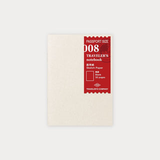 TRAVELER'S COMPANY - 008 Sketch Paper Refill TRAVELER'S notebook (Passport Size) - KOHEZI