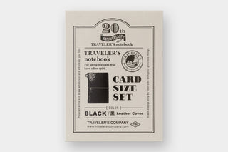 TRAVELER'S COMPANY - TRAVELER'S notebook Card Size 20th Anniversary Set (Black) - KOHEZI