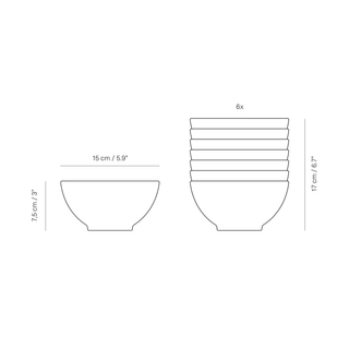 Veark - All Purpose Bowls 6 Pack (Yellow) - KOHEZI