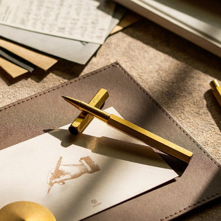 YSTUDIO - Classic Revolve Rollerball Pen (Brass) - KOHEZI