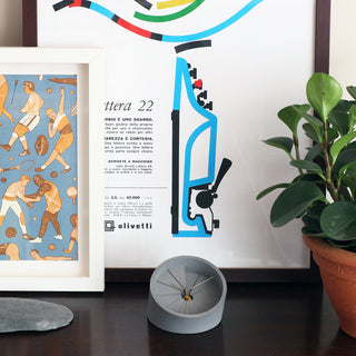 22STUDIO - 4th Dimension Table Clock (Gold/Grey) - KOHEZI