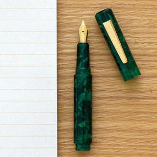Hightide - Attache Marbled Fountain Pen (Green) - KOHEZI