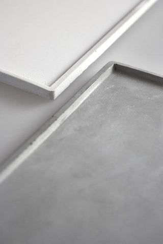 Studiokyss - Rectangular Concrete Tray (white) - KOHEZI